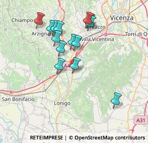 Mappa Via Dino Fochesato, 36040 Sarego VI, Italia (7.17571)