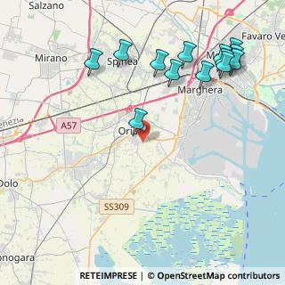 Mappa Via Pellestrina, 30034 Mira VE, Italia (5.09462)