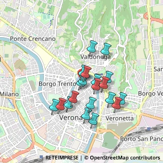 Mappa Vicolo S. Giusto, 37121 Verona VR, Italia (0.735)