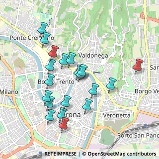 Mappa Vicolo S. Giusto, 37121 Verona VR, Italia (0.9205)