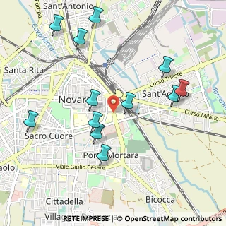 Mappa Viale Francesco Ferrucci, 28100 Novara NO, Italia (1.08583)