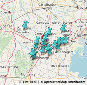 Mappa Via dei Vivarini, 35133 Padova PD, Italia (9.70737)