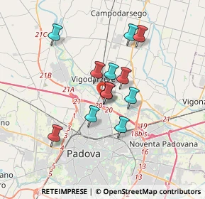 Mappa Via Perugino, 35133 Padova PD, Italia (2.69667)