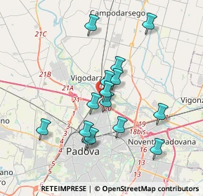 Mappa Via dei Vivarini, 35133 Padova PD, Italia (3.27133)