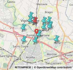 Mappa Via dei Vivarini, 35133 Padova PD, Italia (1.34857)