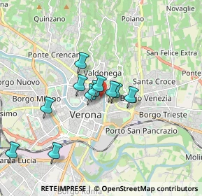 Mappa Via Trota, 37121 Verona VR, Italia (1.38182)