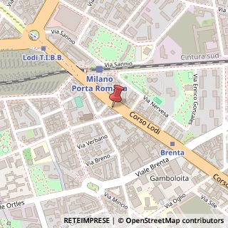 Mappa Corso Lodi, 66, 20139 Milano, Milano (Lombardia)