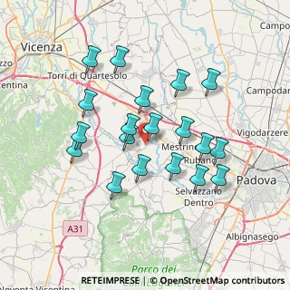 Mappa Via S. Antonio, 35030 Veggiano PD, Italia (6.59895)