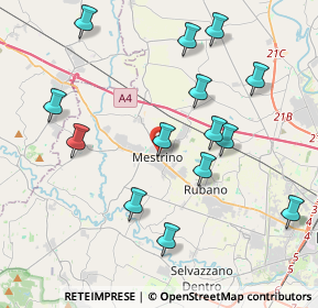 Mappa Via Monte Ortigara, 35035 Mestrino PD, Italia (4.23571)