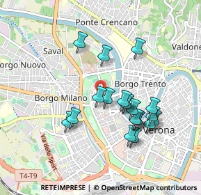 Mappa Via Maddalena di Canossa, 37123 Verona VR, Italia (0.825)