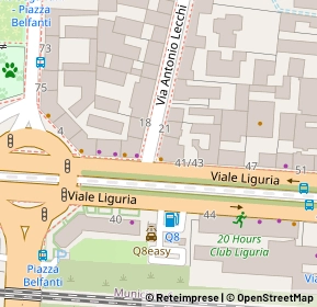 Mappa Via Antonio Lecchi, 20143 Milano MI, Italia (0.06538)