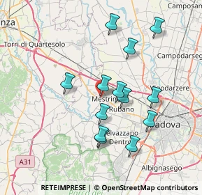 Mappa Via Galileo Galilei, 35035 Mestrino PD, Italia (6.69769)