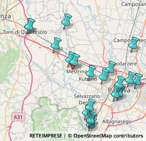 Mappa Via Galileo Galilei, 35035 Mestrino PD, Italia (9.5135)