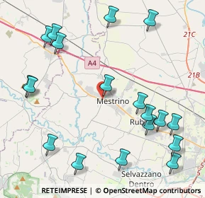 Mappa Via Galileo Galilei, 35035 Mestrino PD, Italia (5.19611)