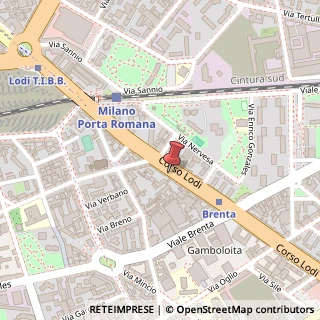 Mappa Corso Lodi, 74, 20139 Milano, Milano (Lombardia)
