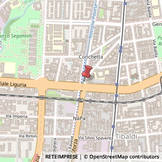 Mappa Via Evangelista Torricelli,  21, 20136 Milano, Milano (Lombardia)