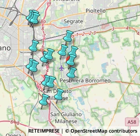 Mappa Via Filippo Turati, 20068 Peschiera Borromeo MI, Italia (3.78278)