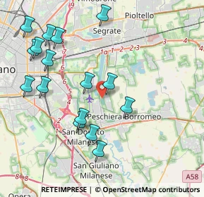 Mappa Via Filippo Turati, 20068 Peschiera Borromeo MI, Italia (4.41563)