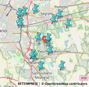 Mappa Via Filippo Turati, 20068 Peschiera Borromeo MI, Italia (3.97188)