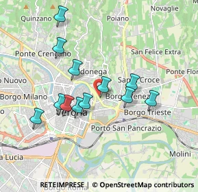 Mappa Via, 37100 Verona VR, Italia (1.62833)