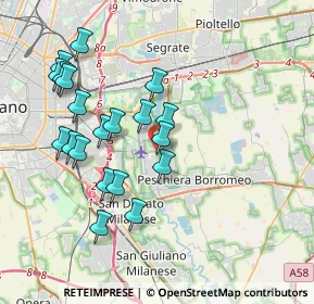 Mappa Via Achille Grandi, 20068 Peschiera Borromeo MI, Italia (3.769)