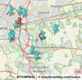 Mappa Via Achille Grandi, 20068 Peschiera Borromeo MI, Italia (4.77833)