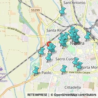 Mappa Viale Allegra Giacomo, 28100 Novara NO, Italia (0.9625)