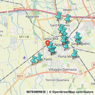 Mappa Viale Allegra Giacomo, 28100 Novara NO, Italia (1.73625)