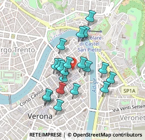 Mappa Corso Sant'Anastasia, 37121 Verona VR, Italia (0.3665)