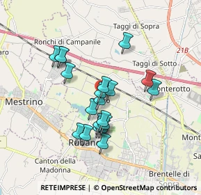 Mappa Piazza della Costituzione, 35030 Rubano PD, Italia (1.449)