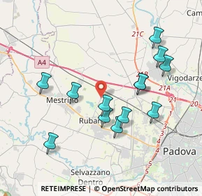 Mappa Piazza della Costituzione, 35030 Rubano PD, Italia (3.70308)