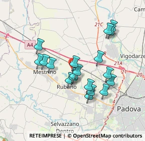 Mappa Piazza della Costituzione, 35030 Rubano PD, Italia (3.21316)