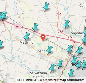 Mappa Piazza della Costituzione, 35030 Rubano PD, Italia (6.439)