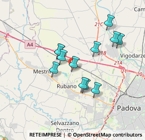 Mappa Piazza della Costituzione, 35030 Rubano PD, Italia (2.9625)