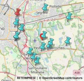 Mappa Piazza della Costituzione, 20068 Peschiera Borromeo MI, Italia (4.06933)