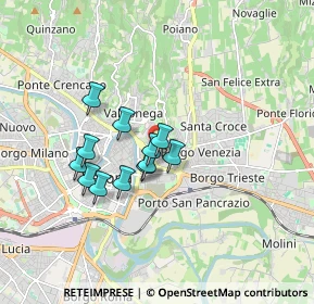 Mappa Via S. Zeno in Monte, 37129 Verona VR, Italia (1.29583)