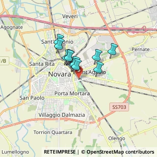 Mappa Via Monsignore Leone Ossola, 28100 Novara NO, Italia (1.11727)