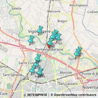 Mappa Via Pontevigodarzere, 35133 Vigodarzere PD, Italia (1.74846)