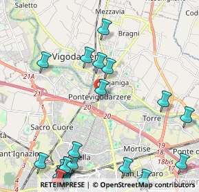 Mappa Via Pontevigodarzere, 35133 Vigodarzere PD, Italia (2.9075)