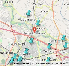 Mappa Via Pontevigodarzere, 35133 Vigodarzere PD, Italia (3.545)