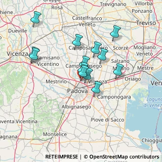 Mappa Via Pontevigodarzere, 35133 Vigodarzere PD, Italia (12.45077)