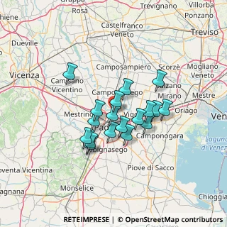 Mappa Via Pontevigodarzere, 35133 Vigodarzere PD, Italia (10.14)