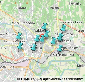 Mappa Via Sottoriva, 37121 Verona VR, Italia (1.33333)