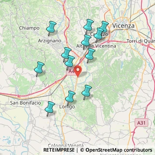 Mappa Via A. Santurro, 36040 Sarego VI, Italia (7.41417)