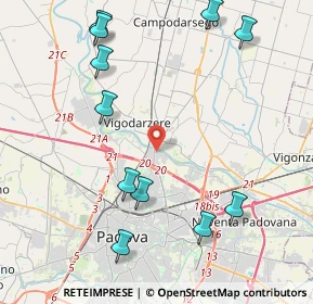 Mappa Via V. Tedeschi, 35133 Padova PD, Italia (5.00545)
