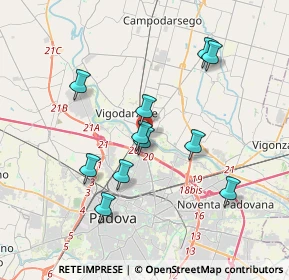 Mappa Via V. Tedeschi, 35133 Padova PD, Italia (3.37455)