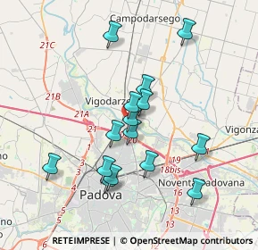 Mappa Via V. Tedeschi, 35133 Padova PD, Italia (3.282)