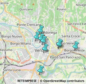 Mappa Via Cadrega, 37121 Verona VR, Italia (1.88545)