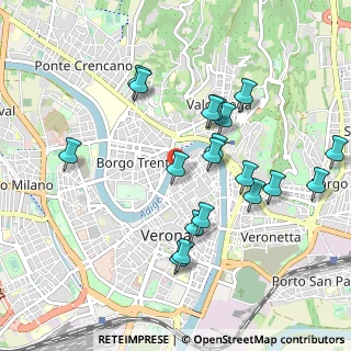 Mappa Vicolo Cadrega, 37121 Verona VR, Italia (0.96105)