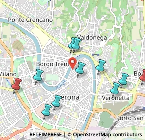 Mappa Via Cadrega, 37121 Verona VR, Italia (1.09091)
